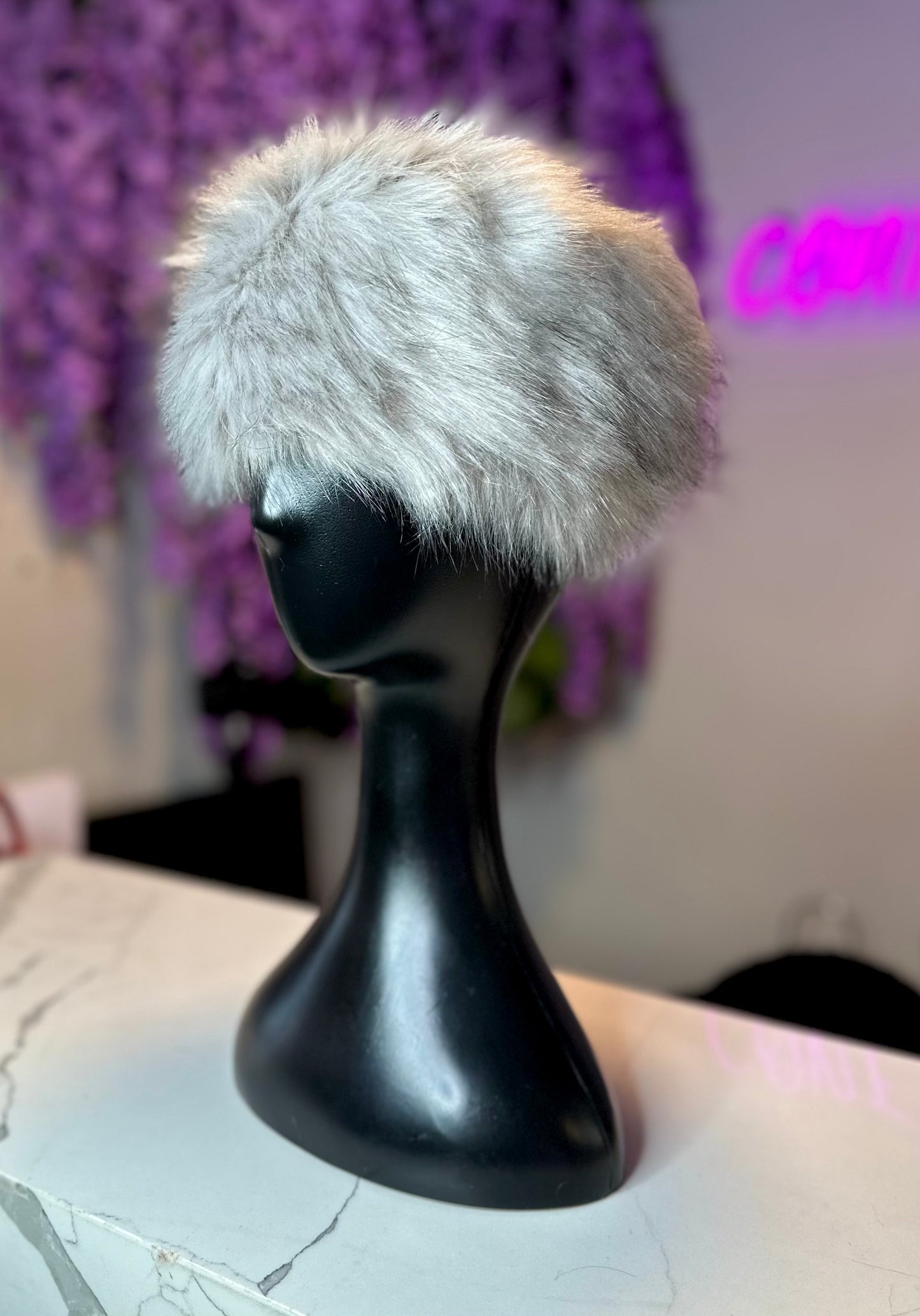 FUZZY FAUX FUR EAR WARMER