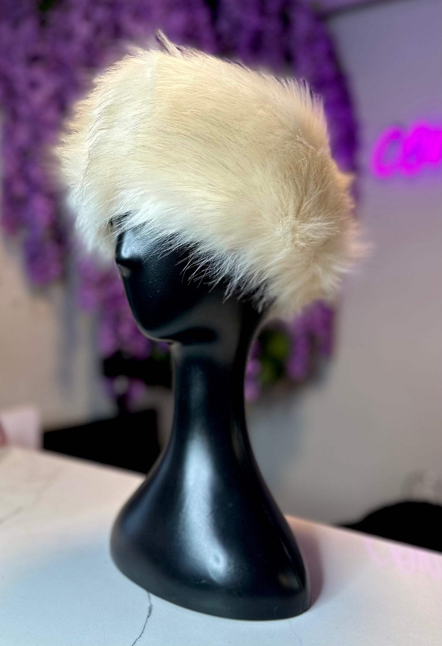 FUZZY FAUX FUR EAR WARMER
