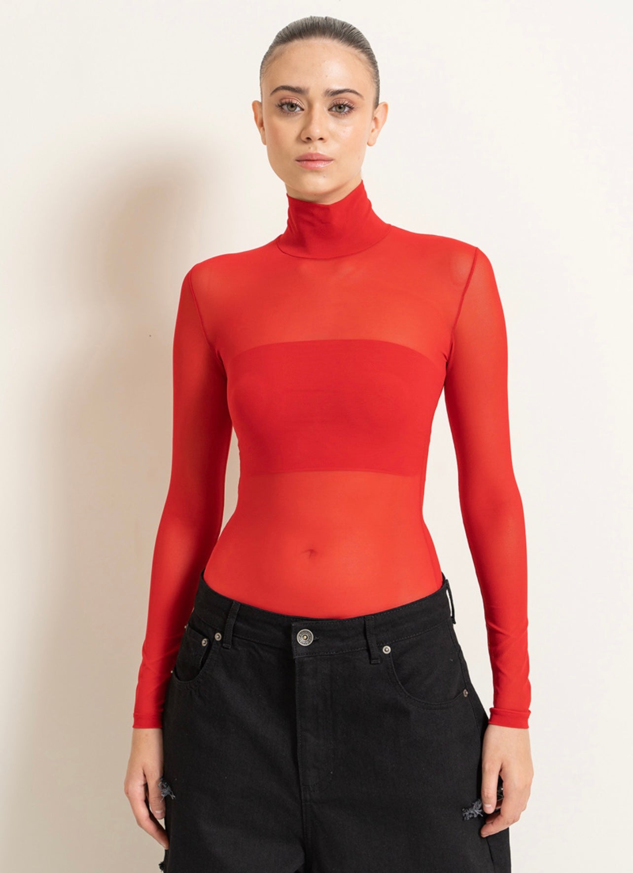 MESHING ON THE LOW - red