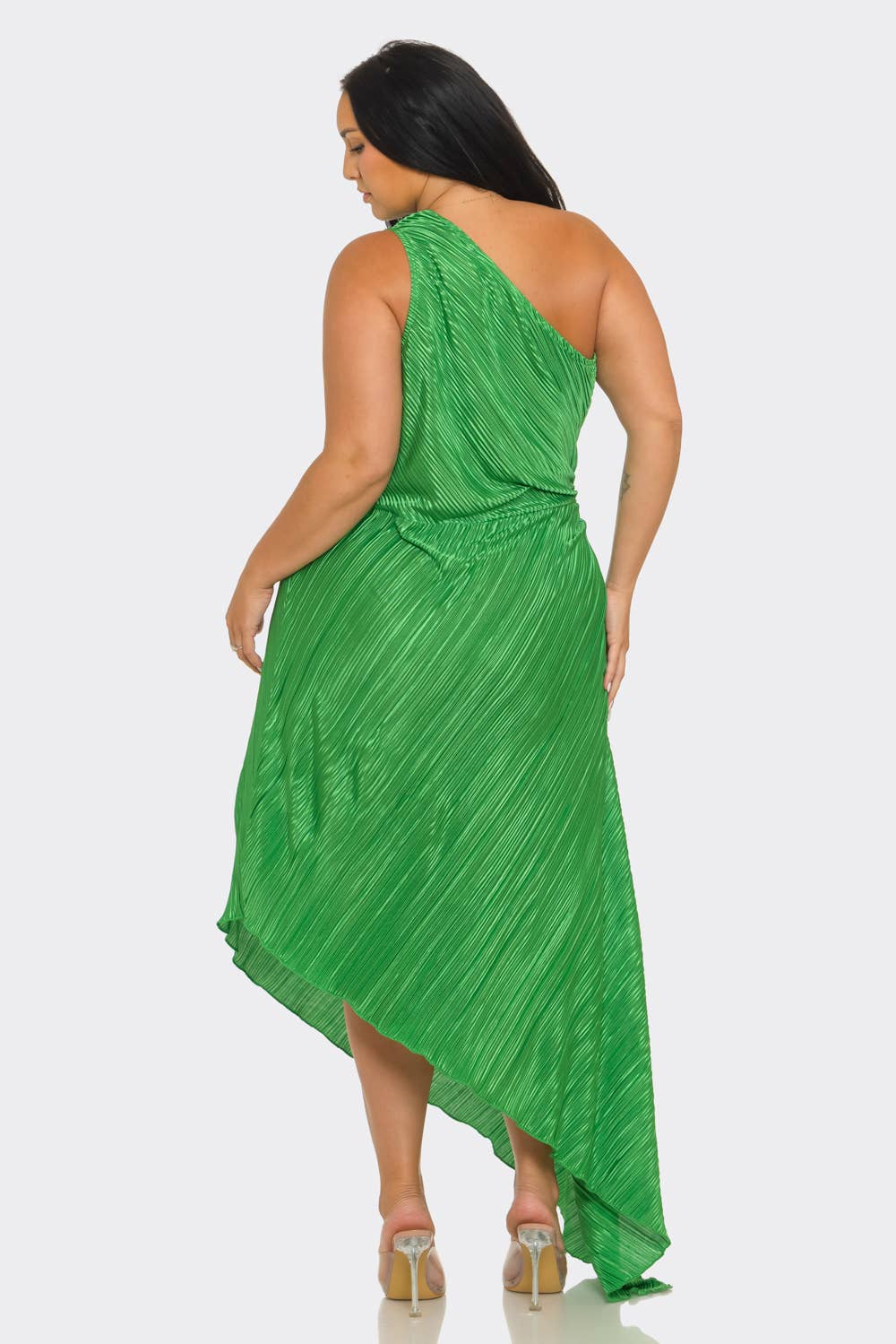 PLUS PLEATED DRESS