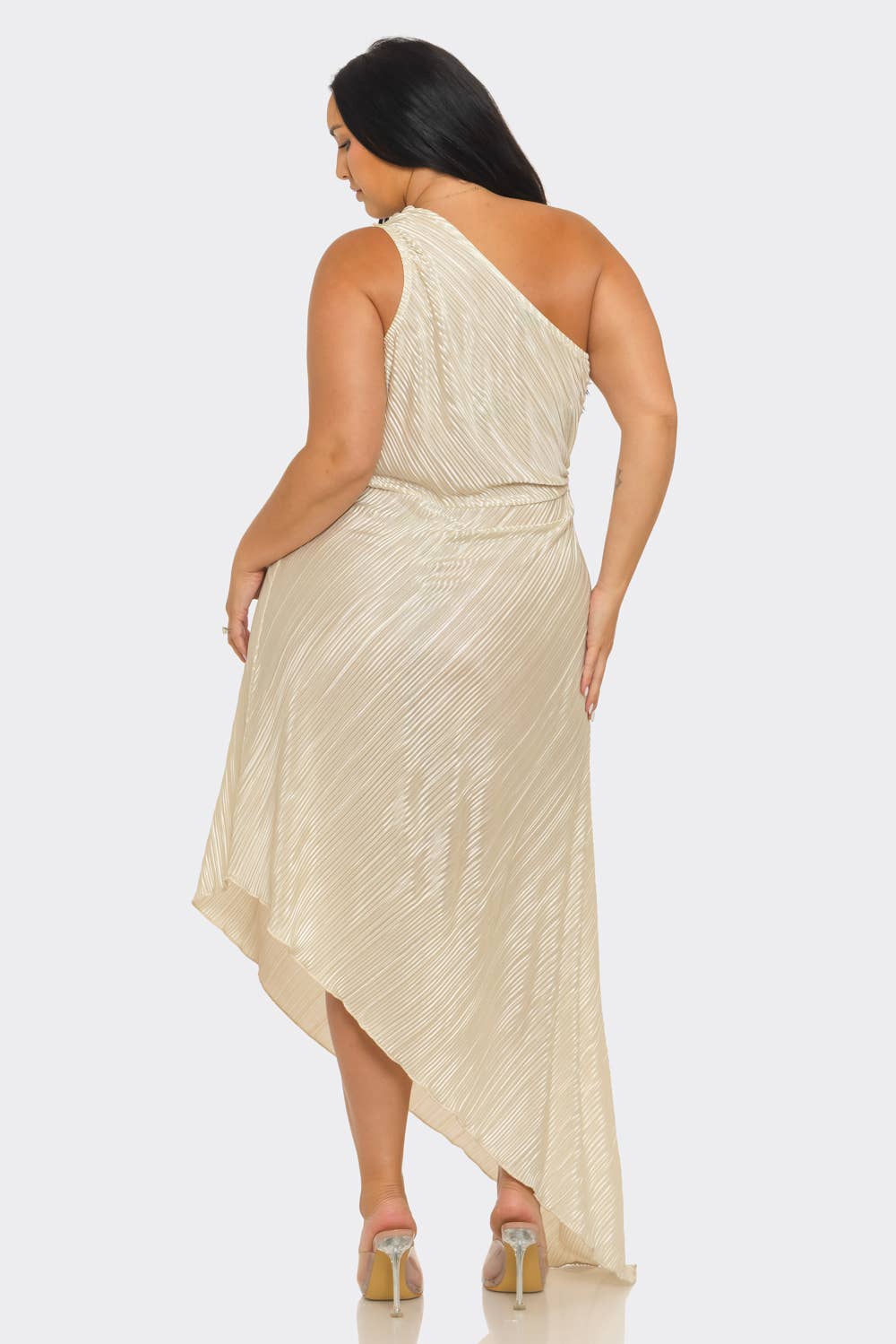 PLUS PLEATED DRESS